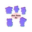 group-pic.jpg Valentine Bears Cookie Cutter Set of five