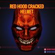 Red_Hood_Cracked_Helmet_Jason_Todd_01.jpg Red Hood Helmet - Jason Todd Red Hood Cracked Helmet Cosplay