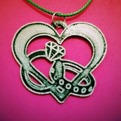 Capture d’écran 2018-01-29 à 14.24.19.png Free STL file heart pendant X rings・3D printing idea to download