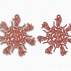 image.JPG STL file christmas fuck flake ornament・3D printing design to download