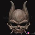 01.JPG Oni Skull Mask - Hannya Mask-Devil Mask For cosplay 3D print model