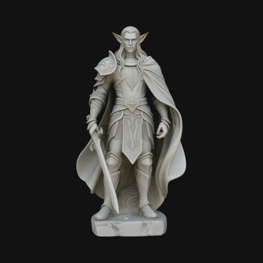 Elven Lord Statue Design 2 - 3D Print Model