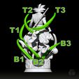 Slashes_B1-B2-B3-E-T1-T2-T3.jpg STL file Time Patrol Goku (Xeno)・3D printing design to download