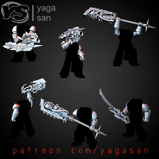 5.png Chaos Space Marines Random Weapons KitBASH PACK (with hands)