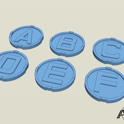 Letter-Tokens.png Stackable 40mm Objective Tokens