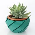 Vase_01_Green_01.jpg Macetero - Planter - - Jardinera impresa en 3D - 3D printed planter