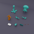 cults3d-breakdown-2.png Squidward Tentacles – Multicolor 3D Figure (No Paint - Easy Assembly)
