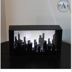 city-skyline-lamp-MAIN.jpg STL file Cozy Lamp - City Skyline・Model to download and 3D print