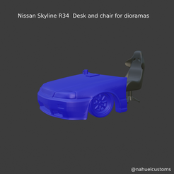 STL file 2 Fast Furious 1999 Nissan Skyline GT-R (R34) 🖼️・3D