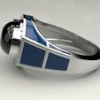 Ring-R2D2-3.jpg STL file Ring with enamel R2D2・3D print design to download