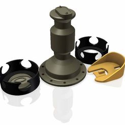 pi_spool-holder_scr.jpg Free STL file Low friction spool holder for glass marbles, for screws・3D print model to download
