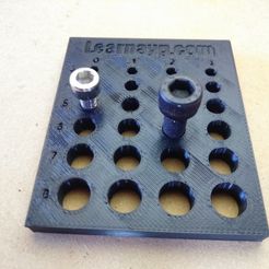 14131852-204e-4c63-ae5c-32051ea9e338.jpg 3D-Datei Bohrungstoleranzlehre für die Gestaltung von 3D-Drucken mit Schrauben und Exzentermuttern M3, M4, M5, M6, M7, M8 kostenlos・Vorlage für den 3D-Druck zum herunterladen