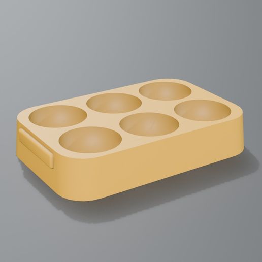 Egg Holder Tray for 6 Eggs - 3D Print STL