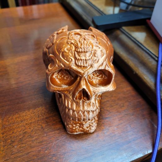 💀 Celtic Skull Business Card Holder・3D Print with the Anykubic