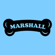 paw-patrol-marshall-bone-blue.png Paw Patrol Character Bone with Name Bundle 2D Wall Decoration