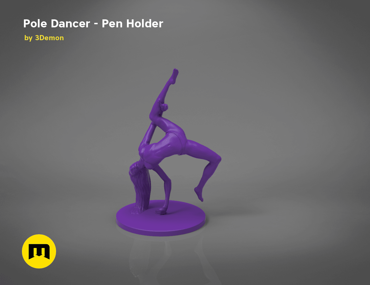 poledancer-isometric_parts.157.png Archivo STL Pole Dancer - Portabolígrafos・Diseño de impresión en 3D para descargar, 3D-mon