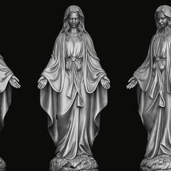 73.2.jpg Estatua de la Virgen María Modelo impreso en 3D