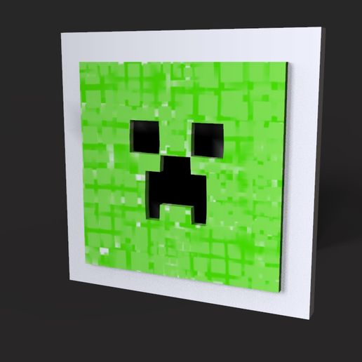 logorender.70.jpg Creeper logo 3D Minecraft