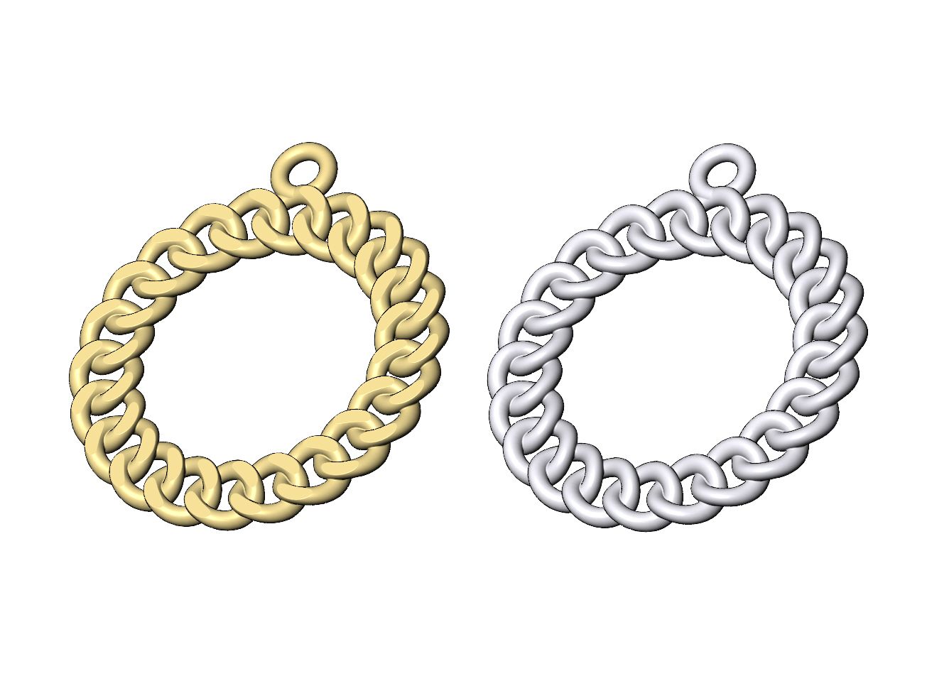 Download 3MF file Round chain motif pendant 3D print model • Design to ...