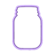 mason jar 3.25.stl 5 sizes - Mason Jar Glass Cookie Cutter - SHARP cutting edges - So Versatile!