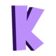 K.stl Letters and Numbers DRAGON BALL Z | Logo