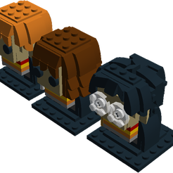 Step142.png OBJ file Harry, Hermione, Ron: 3 Hogwarts Mini students・3D print object to download