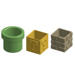 Näyttökuva-2021-07-17-170844.jpg Fichier STL Lot de 3 jardinières Mario・Design imprimable en 3D à télécharger