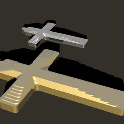 w5r32r.jpg 3D printable cross themed pendant.