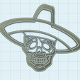 calavera.png Archivo STL calavera cortador de galletas・Diseño de impresión en 3D para descargar