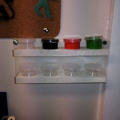 IMG_20190529_083921.jpg Free STL file Air Brush Paint pot Holder (The range Pots)・3D printable model to download