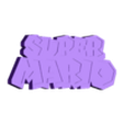 Base.stl Super Mario bros logo Separate Lettering and Base