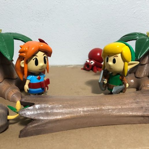 Link´s awakening E3 Beach Diorama Elements 3D model