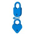 874545455.jpg 3D file Padlock Heart / Padlock・3D print object to download