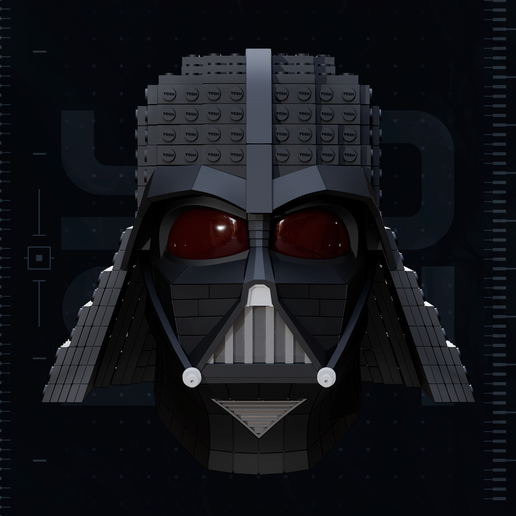Darth Vader Brick Helmet 3D Printer STL