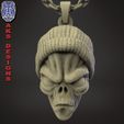 Alien_with_cap_v1_pendant_c6.jpg skull  Pendant jewelry ALien with cap v1