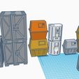 Hangar-crates-container-table-and-tank.jpg Set of different Crates, Container, Tank and Table from Peli Mottos Hangar