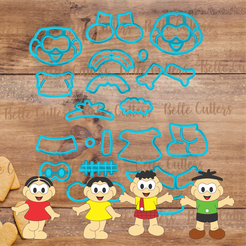 Turma-da-Monica-8cm.png Archivo STL Kit Turma da Mônica・Modelo imprimible en 3D para descargar