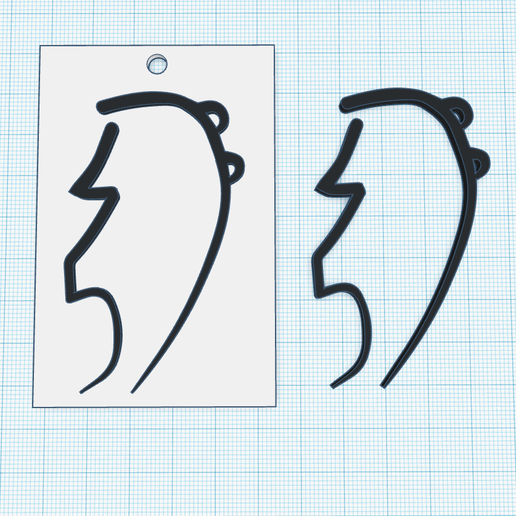 Sei He Ki symbol, Usui Reiki system - energetic tag, wall decor print, energetic keychain, fridge magnet 3D model