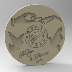 v111.457.jpg Fichier STL horloge murale des amoureux pour la Saint-Valentin・Modèle pour impression 3D à télécharger