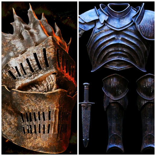 SOUL OF CINDER FULL ARMOR SET WITH HELMET life size - Dark Souls Fan Art STL