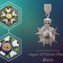 01.jpg Fichier STL Médaille de la Légion d'honneur prête à être imprimée en 3D Modèle d'impression 3D・Modèle pour impression 3D à télécharger