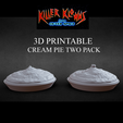 CREAMPIE_TWO.png 3D PRINTABLE CREAM PIE TWO PACK KILLER KLOWNS FROM OUTER SPACE