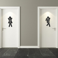 WallArt_WC_SILHOUETTES.png WC / TOILET SIGN - WALL ART