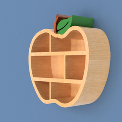 estanteria-manzana-madera-lateral.png STL file Apple Shelf・3D printer design to download