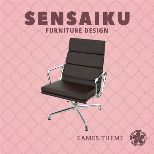 Miniature Replica 1:12 21. EAMES EA215 Chair for Miniature Dollhouse - Vitra - 3D Print Instant Download - Miniature Furniture Designer Series