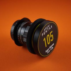 2023_09_21_ST_FG_Cults3D_0034.jpg STL file Super Takumar 105mm Focus Gear PRO with TPU insert・Template to download and 3D print