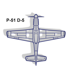 P51-v1.png Archivo STL Arte de pared P-51 D-5・Plan imprimible en 3D para descargar, Aero_Yeti