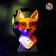 Fox-Headset-Glasses-Stand-for-3d-printing-12.jpg Happy Fox Headset Stand
