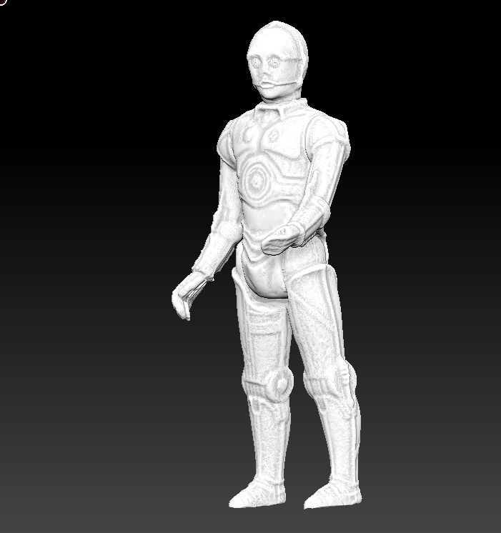 ScreenShot409.jpg 3D-Datei Star-Wars C3PO Kenner Kenner Style Action figure STL OBJ 3D・3D-druckbares Modell zum Herunterladen, DESERT-OCTOPUS