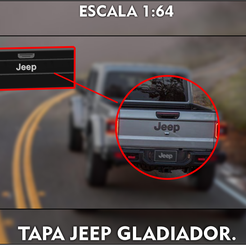 JEEP-GL.png STL file COVER JEEP GLADIATOR 1:64・3D print object to download